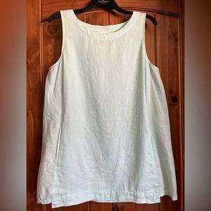 J.Jill Pure Jill Ladies light blue linen sleeveless shirt
